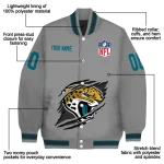 personalized jacksonville jaguars claw marking grey varsity jacket best selling