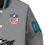 personalized jacksonville jaguars claw marking grey varsity jacket best selling