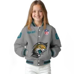 personalized jacksonville jaguars claw marking grey varsity jacket best selling
