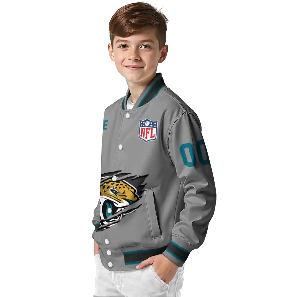 personalized jacksonville jaguars claw marking grey varsity jacket trendy personalized jacksonville jaguars claw marking grey varsity jacket trendy