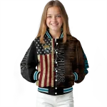 personalized jacksonville jaguars flag wood brown varsity jacket best selling