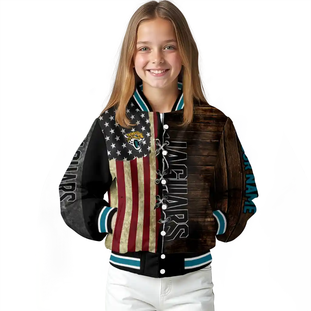 personalized jacksonville jaguars flag wood brown varsity jacket top rated personalized jacksonville jaguars flag wood brown varsity jacket top rated