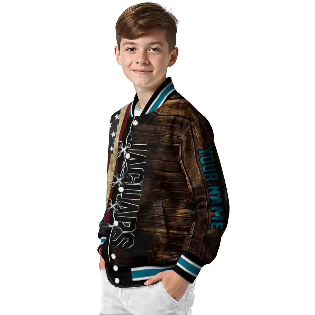 personalized jacksonville jaguars flag wood brown varsity jacket trendy personalized jacksonville jaguars flag wood brown varsity jacket trendy