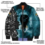 personalized jacksonville jaguars skull cluster teal bomber jacket best selling