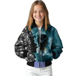 personalized jacksonville jaguars skull cluster teal bomber jacket best selling