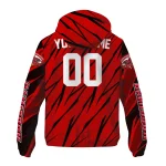 personalized jacksonville state gamecocks abstract streaks red windbreaker jacket best selling
