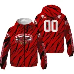 personalized jacksonville state gamecocks abstract streaks red windbreaker jacket best selling