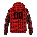 personalized jacksonville state gamecocks lightning strike grid red windbreaker jacket best selling