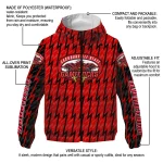 personalized jacksonville state gamecocks lightning strike grid red windbreaker jacket best selling
