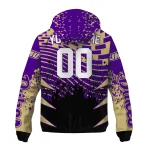 personalized james madison dukes brick motion purple black windbreaker jacket best selling