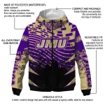 personalized james madison dukes brick motion purple black windbreaker jacket best selling