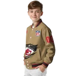 personalized kansas city chiefs claw tear beige varsity jacket best selling