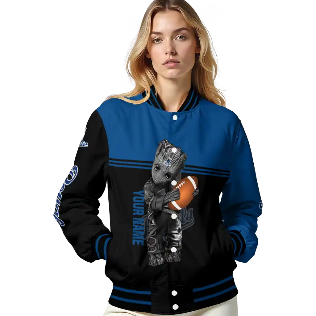 personalized kansas city royals groot football royal blue black varsity jacket latest model personalized kansas city royals groot football royal blue black varsity jacket latest model