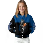 personalized kansas city royals groot football royal blue black varsity jacket best selling