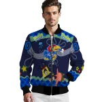personalized kansas jayhawks spongebob playtime blue bomber jacket best selling
