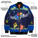 personalized kansas jayhawks spongebob playtime blue bomber jacket best selling