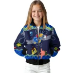 personalized kansas jayhawks spongebob playtime blue bomber jacket best selling