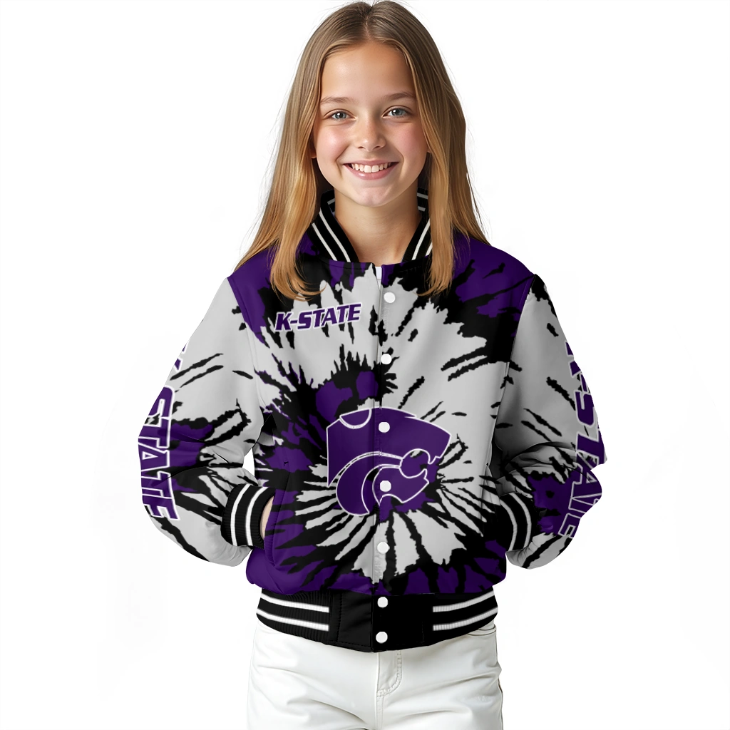 personalized kansas state wildcats burst splatter purple varsity jacket top rated personalized kansas state wildcats burst splatter purple varsity jacket top rated