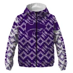 personalized kansas state wildcats trellis mesh purple windbreaker jacket best selling