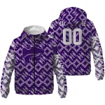 personalized kansas state wildcats trellis mesh purple windbreaker jacket best selling