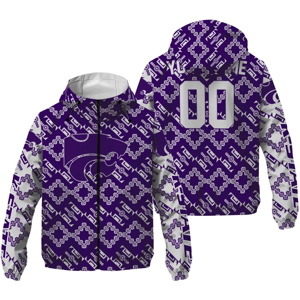 personalized kansas state wildcats trellis mesh purple windbreaker jacket high quality personalized kansas state wildcats trellis mesh purple windbreaker jacket high quality