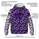 personalized kansas state wildcats trellis mesh purple windbreaker jacket best selling