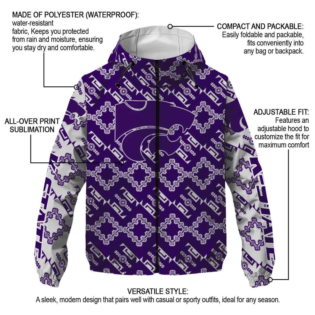 personalized kansas state wildcats trellis mesh purple windbreaker jacket new arrival personalized kansas state wildcats trellis mesh purple windbreaker jacket new arrival