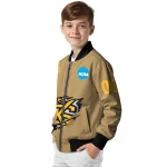 personalized kennesaw state owls claw effect beige bomber jacket best selling