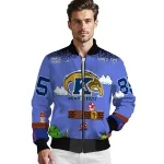 personalized kent state golden flashes mario blocks blue black bomber jacket best selling