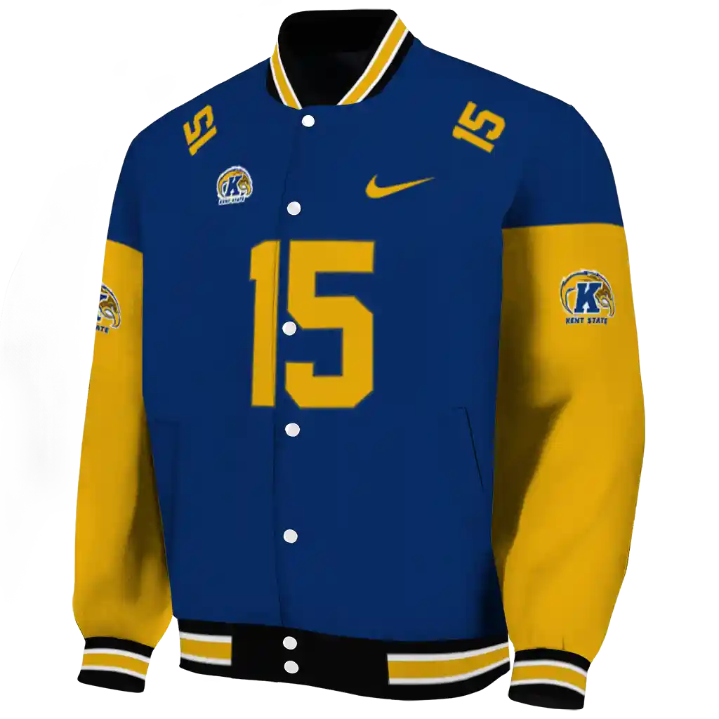 personalized kent state golden flashes team patch navy blue varsity jacket best selling personalized kent state golden flashes team patch navy blue varsity jacket best selling