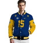 personalized kent state golden flashes team patch navy blue varsity jacket best selling
