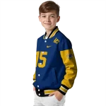 personalized kent state golden flashes team patch navy blue varsity jacket best selling