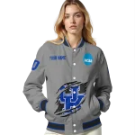 personalized kentucky wildcats feral slash grey varsity jacket best selling