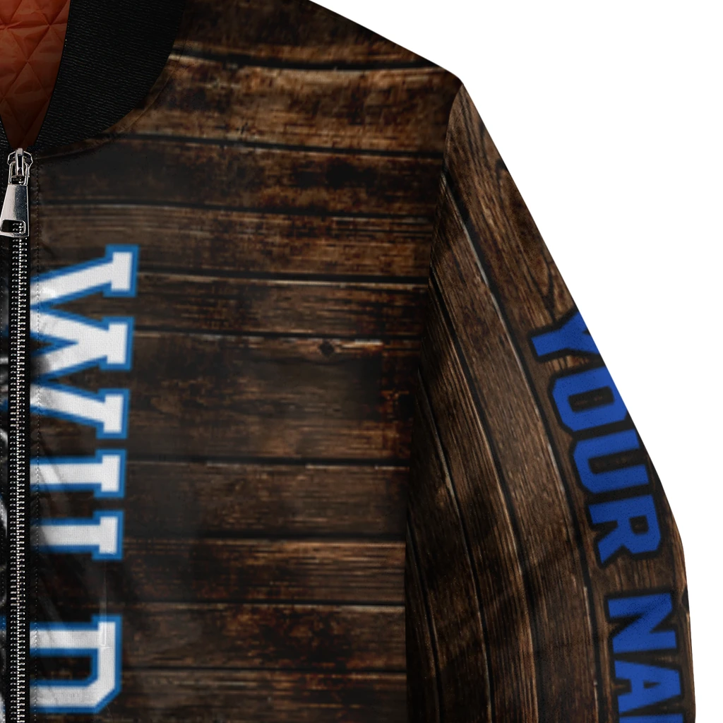 personalized kentucky wildcats flag wood brown bomber jacket premium grade personalized kentucky wildcats flag wood brown bomber jacket premium grade