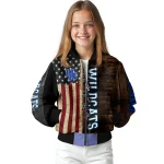 personalized kentucky wildcats flag wood brown bomber jacket best selling