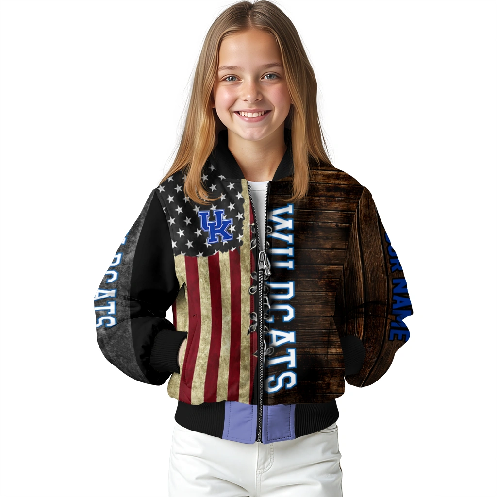 personalized kentucky wildcats flag wood brown bomber jacket top rated personalized kentucky wildcats flag wood brown bomber jacket top rated