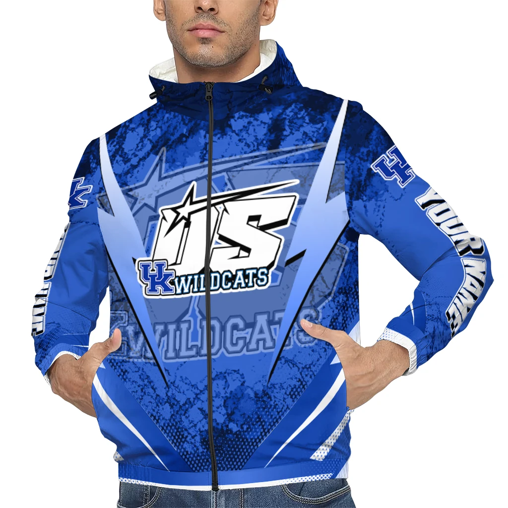 personalized kentucky wildcats us rock star blue windbreaker jacket top rated personalized kentucky wildcats us rock star blue windbreaker jacket top rated