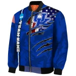 personalized kentucky wildcats usa flag claws blue bomber jacket best selling