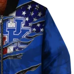 personalized kentucky wildcats usa flag claws blue bomber jacket best selling