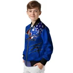 personalized kentucky wildcats usa flag claws blue bomber jacket best selling