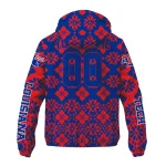 personalized la tech geometric blossom blue windbreaker jacket best selling
