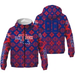 personalized la tech geometric blossom blue windbreaker jacket best selling