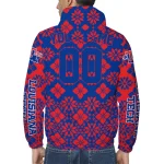 personalized la tech geometric blossom blue windbreaker jacket best selling