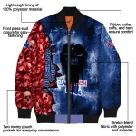 personalized la tech skull cluster blue bomber jacket best selling