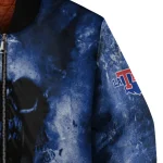 personalized la tech skull cluster blue bomber jacket best selling