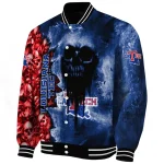 personalized la tech skull cluster blue varsity jacket best selling
