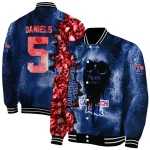 personalized la tech skull cluster blue varsity jacket best selling