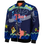 personalized la tech spongebob playtime blue bomber jacket best selling