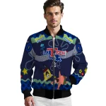 personalized la tech spongebob playtime blue bomber jacket best selling