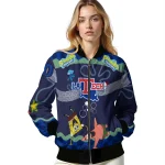 personalized la tech spongebob playtime blue bomber jacket best selling